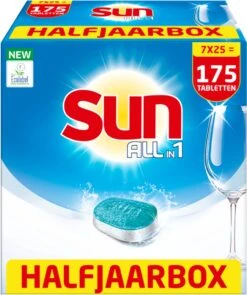 SUN® Sun All-in-1 Normaal Vaatwastabletten - 7 X 25 Tabletten - Voordeelverpakking 19 SUN® Sun All-in-1 Normaal Vaatwastabletten - 7 X 25 Tabletten - Voordeelverpakking -Huishoudelijke Benodigdheden Winkel 1006x1200 3