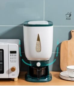 Deluqse Rijst Dispenser - Rijst Container - Grijs - Voedsel Dispenser - Rijst Opbergdoos - Rijst Bewaren - Rijst Opberg Container -Huishoudelijke Benodigdheden Winkel 1028x1200