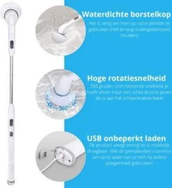 Elektrische Scrubber - Veelzijdige Schrobborstel - Elektrische Schoonmaakborstel - Binnen En Buiten Schoonmaken -Huishoudelijke Benodigdheden Winkel 1099x1200