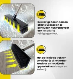 Schrobbezem Zwart Luiwagen Met Steel 120cm - Tuinbezem Straatbezem - Schoonmaak Schrobber Kunststof Harde Bezem - Schrobborstel En Schuurborstel -Huishoudelijke Benodigdheden Winkel 1104x1200 2