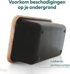 Gadgy Broodtrommel Met Bamboe Deksel – Brooddoos Met Snijplank - 36x19.5x11.5 Cm- Zwart -Huishoudelijke Benodigdheden Winkel 1136x1200 1