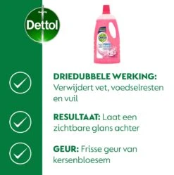Dettol - Power & Fresh - Allesreiniger - Kersenbloesem - 8 X 1 Liter -Huishoudelijke Benodigdheden Winkel 1189x1200 6