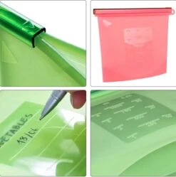 Siliconen Vershoudzakken - Set Van 8 ( 4x 1000ML + 4x 1500ML) -(Transparant, Rood, Groen, Blauw) - Duurzaam - Herbruikbaar - Vries & Hitte Bestendig - Meal Prep - Opbergzak Maatbeker Meal Prep Container -Huishoudelijke Benodigdheden Winkel 1192x1200 3