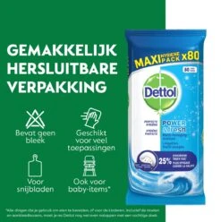 Dettol - Power & Fresh - Schoonmaakdoekjes - Oceaanfris - 4 X 80 Doekjes -Huishoudelijke Benodigdheden Winkel 1196x1200 4