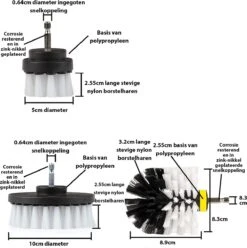 Kibani 3 Delige Borstelset Voor Boormachine - Wit - Voor Wielen, Tapijt En Bekleding - Schrobborstel – Boorborstel – Schuurborstel - Borstel Boormachine – Schoonmaakborstel – Reinigingsborstel – Tapijtreiniger - Borstelset 11 Kibani 3 Delige Borstelset Voor Boormachine - Wit - Voor Wielen, Tapijt En Bekleding - Schrobborstel – Boorborstel – Schuurborstel - Borstel Boormachine – Schoonmaakborstel – Reinigingsborstel – Tapijtreiniger - Borstelset -Huishoudelijke Benodigdheden Winkel 1197x1200 6