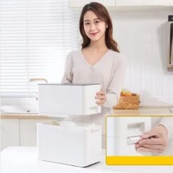 Merkloos TDR-Japans Rijst/Granen Container/Dispenser/ Opbergdoos - 6KG Inhoud - Wit -Huishoudelijke Benodigdheden Winkel 1198x1200 13