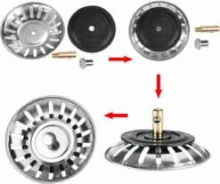 Afvoerzeef Roestvrijstaal - Gootsteen Zeef - Gootsteen Stopper - RVS - 80mm -Huishoudelijke Benodigdheden Winkel 1200x1007 1