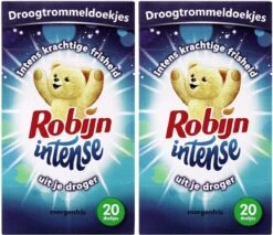 Robijn Droogtrommeldoekjes – Intense Morgenfris , 20 Doekjes - 2 Stuks