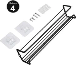 Kruidenrek Ophangbaar Kruidenpotjes Wandrek Organizer Keuken Accessoires - Zwart - Geschikt Voor Bijna Alle Kruidenpotjes -Huishoudelijke Benodigdheden Winkel 1200x1037 1