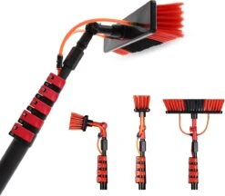 Merkloos Telescoopsteel Ramenwassen 4,6M - Met Borstel & Waterdoorvoer - Voor Ramen - Watertoevoer - Borstel -Huishoudelijke Benodigdheden Winkel 1200x1051 2