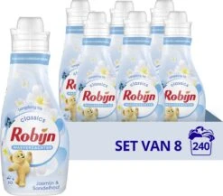Robijn Jasmijn & Sandelhout Wasverzachter - 8 X 30 Wasbeurten- Voordeelverpakking 24 Robijn Jasmijn & Sandelhout Wasverzachter - 8 X 30 Wasbeurten- Voordeelverpakking -Huishoudelijke Benodigdheden Winkel 1200x1053
