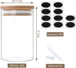 Quality Needz - Voorraadbussen - 250 ML - Glazen Potjes Met Deksel - Kruidenpotjes - 10 Delige Set - BPA-vrij - Gratis Pen & Herschrijfbare Stickers 11 Quality Needz - Voorraadbussen - 250 ML - Glazen Potjes Met Deksel - Kruidenpotjes - 10 Delige Set - BPA-vrij - Gratis Pen & Herschrijfbare Stickers -Huishoudelijke Benodigdheden Winkel 1200x1078