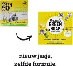 Marcel's Green Soap Vaatwastabletten Grapefruit & Limoen - 25 Stuks -Huishoudelijke Benodigdheden Winkel 1200x1085 1