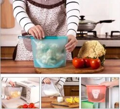 LOUZR Siliconen Vershoudzakken - Set 4-Stuks - 1000ml - Herbruikbaar -Huishoudelijke Benodigdheden Winkel 1200x1087 1