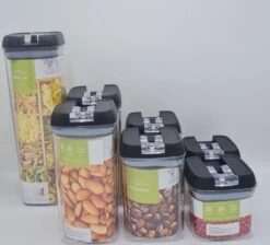 IGOODS - Voorraadpotten - Voorraaddozen- Voorraadboxen 7 Stuks - Met Zwarte Deksel -Huishoudelijke Benodigdheden Winkel 1200x1089 1