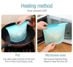 Merkloos Vershoudzakken Food Savers - Diepvrieszakken Vrieszakken Invrieszakken - Duurzaam Voedsel Bewaren - Siliconen - Herbruikbaar - Bewaarzakken - Lekvrij - BPA Vrij - Foodsavers - Fresh Bags - 3+1 Gratis -Huishoudelijke Benodigdheden Winkel 1200x1110 1