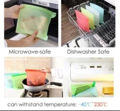 Siliconen Vershoudzakken - Set Van 8 ( 4x 1000ML + 4x 1500ML) -(Transparant, Rood, Groen, Blauw) - Duurzaam - Herbruikbaar - Vries & Hitte Bestendig - Meal Prep - Opbergzak Maatbeker Meal Prep Container -Huishoudelijke Benodigdheden Winkel 1200x1110 2