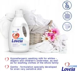 Lovela - Wasmiddel - Hypoallergene Melk - Voor Het Wassen Van Baby & Witte Kleding - 4,5l 8 Lovela - Wasmiddel - Hypoallergene Melk - Voor Het Wassen Van Baby & Witte Kleding - 4,5l -Huishoudelijke Benodigdheden Winkel 1200x1115