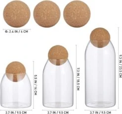 Igoods Helderglazen - Voorraadpot Met Kurkbal - Thee- En Koffiebus Met Bolvormig Houten Deksel - Voedselblikken - Keukenopslag - Opslagpotten -Huishoudelijke Benodigdheden Winkel 1200x1121 2