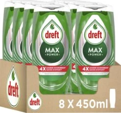 Dreft MaxPower - Vloeibaar Afwasmiddel - Voordeelverpakking 8 X 450 Ml -Huishoudelijke Benodigdheden Winkel 1200x1124 5
