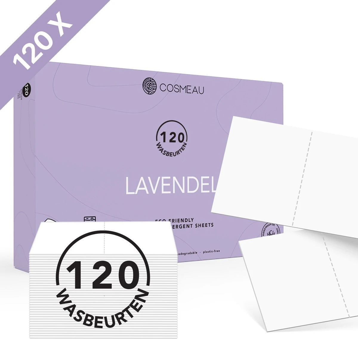 Cosmeau Wasstrips 120 Wasbeurten Lavendel Wasmiddel Wasvellen Wasdoekjes Detergent Sheets Eco Laundry Strips - Plasticvrij Biologisch Eco 1 Cosmeau Wasstrips 120 Wasbeurten Lavendel Wasmiddel Wasvellen Wasdoekjes Detergent Sheets Eco Laundry Strips - Plasticvrij Biologisch Eco