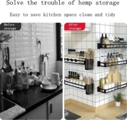 Merkloos Kruidenrek / Opbergrek - RVS - Perforatievrij Aan De Muur Gemonteerd - 50x13x6 Cm - Zwart 10 Merkloos Kruidenrek / Opbergrek - RVS - Perforatievrij Aan De Muur Gemonteerd - 50x13x6 Cm - Zwart -Huishoudelijke Benodigdheden Winkel 1200x1140 1