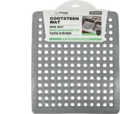 Merkloos Gootsteenmat PVC Vierkant Grijs 28 Cm -Huishoudelijke Benodigdheden Winkel 1200x1145 1