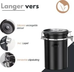 VAIVE Koffieblik - Koffiebus - Koffieblikbewaarblik - Bewaarbus Koffie - Voorraadpotten - Voorraadbussen - Voorraadbus -1.8L -Huishoudelijke Benodigdheden Winkel 1200x1172 2
