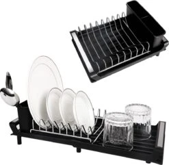 MIRI Afdruiprek – Afwasrek – Uitschuifbaar – Met Lekbak In Gootsteen – Afwas – Roestvrij Staal – Zwart 11 MIRI Afdruiprek – Afwasrek – Uitschuifbaar – Met Lekbak In Gootsteen – Afwas – Roestvrij Staal – Zwart -Huishoudelijke Benodigdheden Winkel 1200x1173 4