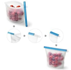 Siliconen Vershoudzakken - Set Van 8 ( 4x 1000ML + 4x 1500ML) -(Transparant, Rood, Groen, Blauw) - Duurzaam - Herbruikbaar - Vries & Hitte Bestendig - Meal Prep - Opbergzak Maatbeker Meal Prep Container -Huishoudelijke Benodigdheden Winkel 1200x1184 3