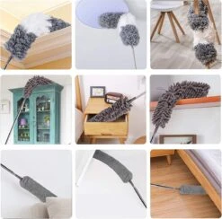 ForDig 7-Delige Plumeau Set - Duster Met Telescoopsteel Uitschuifbaar Tot 250 Cm - Inclusief Ragebol / Voegenborstel / Microvezel Doek / Chenille Borstel - Wasbaar - 360 Graden Draaibaar -Huishoudelijke Benodigdheden Winkel 1200x1184 9