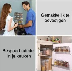 Kruidenrek Ophangbaar Kruidenpotjes Wandrek Organizer Keuken Accessoires - Geschikt Voor Bijna Alle Kruidenpotjes -Huishoudelijke Benodigdheden Winkel 1200x1188 6