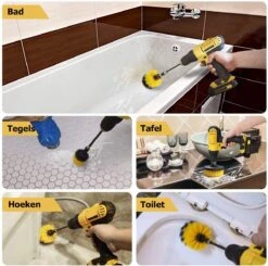 ESSIBLE Schrobborstel - Polypropyleen - Borstel Boormachine - Schrobborstel - Schuurborstel - Automatische Reiniging - 3 Delige Borstelset Voor Boormachine -Huishoudelijke Benodigdheden Winkel 1200x1190 6