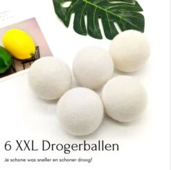Geniet Van Gemak® | Herbruikbare Wollen Drogerballen | Wasbollen | Schaapswol | Duurzame En Energiebesparende Wasballen | 6 XL Drogerballen -Huishoudelijke Benodigdheden Winkel 1200x1191 1