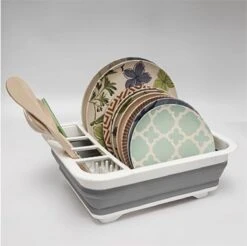 Merkloos Afdruiprek Voor Afwas - Afwasrek - Opvouwbaar - Inklapbaar - Compact - Vaatwasrek Met Bestekrekje -Huishoudelijke Benodigdheden Winkel 1200x1197 4