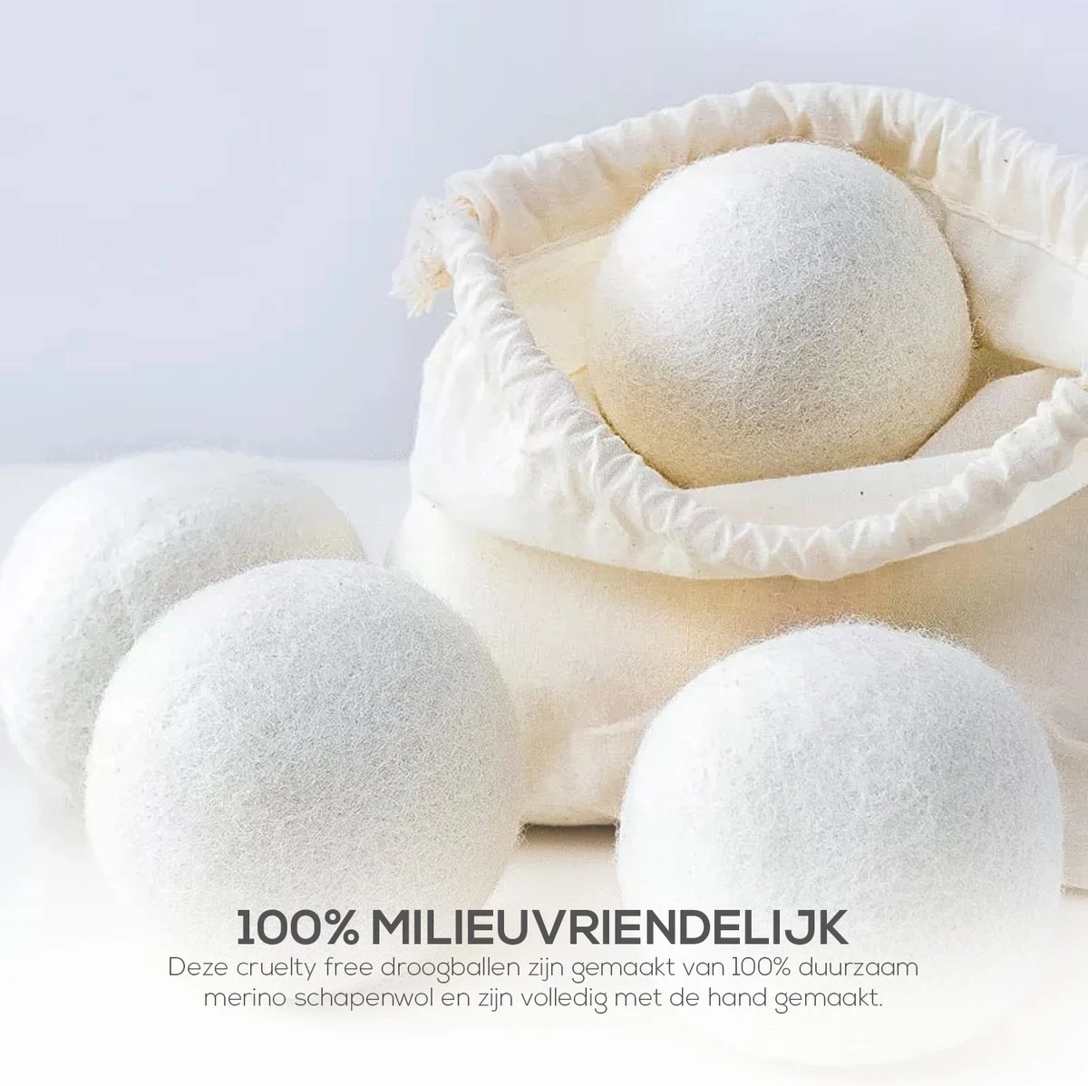 Merino Wollen Drogerballen XL - 10 Stuks - Herbruikbare Wasballen - Natuurlijke Wasverzachter - Wasbollen - Dryer Balls - Duurzame Nieuw-Zeelandse Droogballen 4 Merino Wollen Drogerballen XL - 10 Stuks - Herbruikbare Wasballen - Natuurlijke Wasverzachter - Wasbollen - Dryer Balls - Duurzame Nieuw-Zeelandse Droogballen - Afbeelding 4