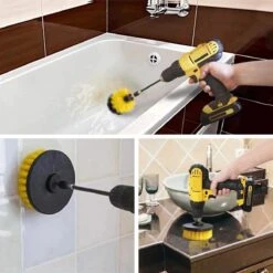 Merkloos 4-delige Borstelset Voor Boormachine - Inclusief Verlengstuk - Opzetborstels - Schrobborstel - Schuurborstel - Schoonmaakborstel - Tapijtreiniger - Brush - Geel - Gratis Verzending -Huishoudelijke Benodigdheden Winkel 1200x1199 11