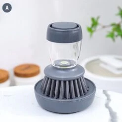 Afwasborstel Met Zeepdispenser – Met 3 Verschillende Opzet Stukken – Inclusief Houder – Grijs – Afwas Borstel Zeepreservoir – Zeep Handborstel – Doseerpomp – Afwasmiddel Dispenser – Navulbaar -Huishoudelijke Benodigdheden Winkel 1200x1200 1006