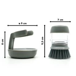 In Round Afwasborstel Met Zeepdispenser / Zeepreservoir – Inclusief Houder – Grijs – Afwas Borstel – Zeep Handborstel – Doseerpomp – Afwasmiddel Dispenser – Navulbaar 12 In Round Afwasborstel Met Zeepdispenser / Zeepreservoir – Inclusief Houder – Grijs – Afwas Borstel – Zeep Handborstel – Doseerpomp – Afwasmiddel Dispenser – Navulbaar -Huishoudelijke Benodigdheden Winkel 1200x1200 1009