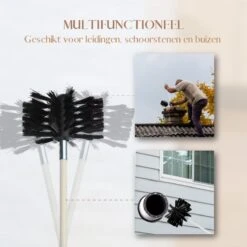 Waay Lifestyle Schoorsteenveegset - Schoorsteenborstel 6 Meter - Schoorsteenreiniger - Schrobborstels - Schoorsteenveger - Flexibele Steel - Geschikt Voor Boormachine - Wit -Huishoudelijke Benodigdheden Winkel 1200x1200 1097
