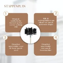 Waay Lifestyle Schoorsteenveegset - Schoorsteenborstel 6 Meter - Schoorsteenreiniger - Schrobborstels - Schoorsteenveger - Flexibele Steel - Geschikt Voor Boormachine - Wit -Huishoudelijke Benodigdheden Winkel 1200x1200 1101