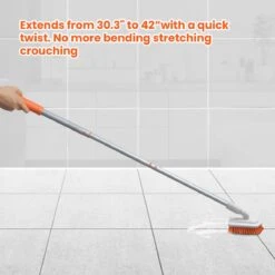 Merkloos Badkamer Reinigingsborstel - Badkamerschrobborstel - Reinigingsborstel - Met Afneembare Telescopische Handgreep En 180° Verstelbare Gezamenlijke Reinigingsborstel - Lange Steel 107 Cm -Huishoudelijke Benodigdheden Winkel 1200x1200 1107