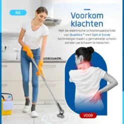 Qualitics Elektrische Schoonmaakborstel - Roterende Polijstmachine - Schrobborstel - Poetsmachine - Vloerreiniger Met 10 Opzetstukken -Huishoudelijke Benodigdheden Winkel 1200x1200 1111