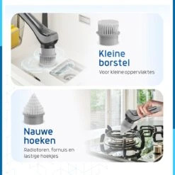 Qualitics Elektrische Schoonmaakborstel - Roterende Polijstmachine - Schrobborstel - Poetsmachine - Vloerreiniger Met 10 Opzetstukken -Huishoudelijke Benodigdheden Winkel 1200x1200 1113