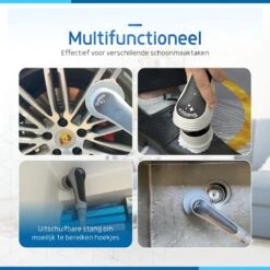 Qualitics Elektrische Schoonmaakborstel - Roterende Polijstmachine - Schrobborstel - Poetsmachine - Vloerreiniger Met 10 Opzetstukken -Huishoudelijke Benodigdheden Winkel 1200x1200 1114