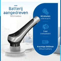 Qualitics Elektrische Schoonmaakborstel - Roterende Polijstmachine - Schrobborstel - Poetsmachine - Vloerreiniger Met 10 Opzetstukken -Huishoudelijke Benodigdheden Winkel 1200x1200 1115