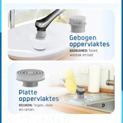 Qualitics Elektrische Schoonmaakborstel - Roterende Polijstmachine - Schrobborstel - Poetsmachine - Vloerreiniger Met 10 Opzetstukken -Huishoudelijke Benodigdheden Winkel 1200x1200 1117