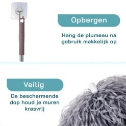 ForDig 7-Delige Plumeau Set - Duster Met Telescoopsteel Uitschuifbaar Tot 250 Cm - Inclusief Ragebol / Voegenborstel / Microvezel Doek / Chenille Borstel - Wasbaar - 360 Graden Draaibaar -Huishoudelijke Benodigdheden Winkel 1200x1200 1155