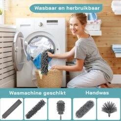 ForDig 7-Delige Plumeau Set - Duster Met Telescoopsteel Uitschuifbaar Tot 250 Cm - Inclusief Ragebol / Voegenborstel / Microvezel Doek / Chenille Borstel - Wasbaar - 360 Graden Draaibaar -Huishoudelijke Benodigdheden Winkel 1200x1200 1156