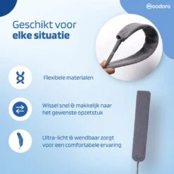 Woodoro Ragebol Uitschuifbaar Complete 9-Delige Set - Verstelbare Telescoopsteel - Plumeau - RVS - Zwart & Grijs -Huishoudelijke Benodigdheden Winkel 1200x1200 1169